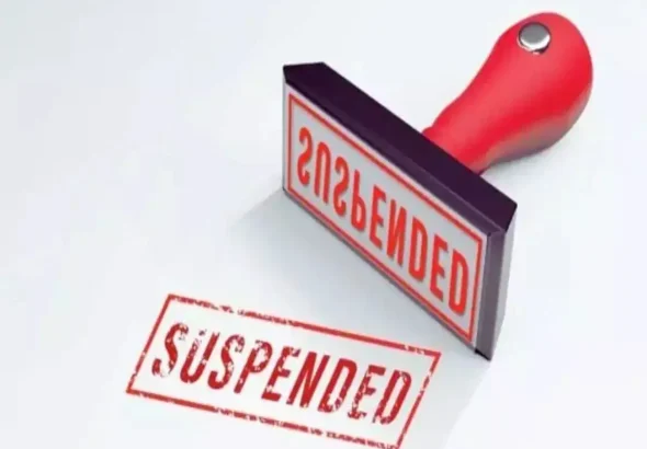 suspended