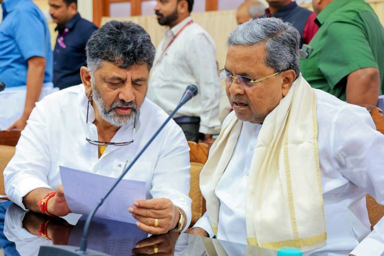 Bengaluru: Chief Minister of Karnataka Siddaramaiah with DCM DK